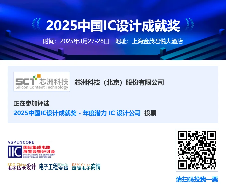 腾博汇游戏官网科技入围“2025中国IC设计成绩奖”，，，诚邀您为我们助力！